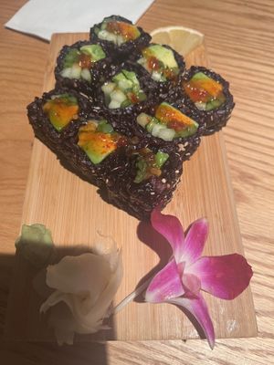 Black rice garden roll   at Midori Sushi in Philadelphia