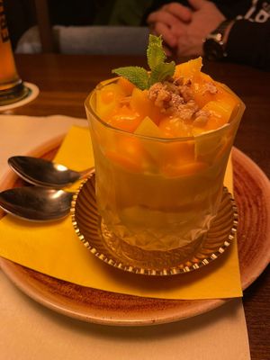 Mango dessert  at Thamarai Restaurant in Heilbronn