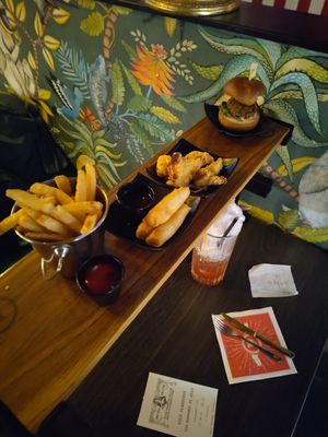 Platter with ordered vegan tapas at Pincho Nation Theater in Oslo