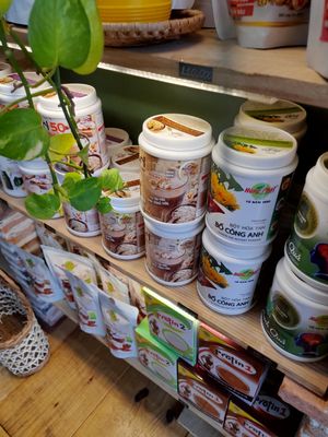 Protein powders. All vegan at Chay Ngon Hung Phat in Ho Chi Minh City