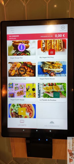 Menu choice at Vbb House in Paris