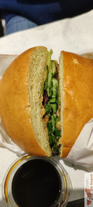 Junior Aubergine saute burger at Vbb House in Paris