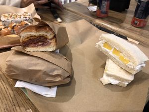 New york sandwich and dessert sandwich   at Vbb House in Paris