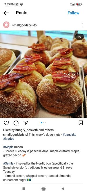 Non vegan donuts at Small Goods in Bristol