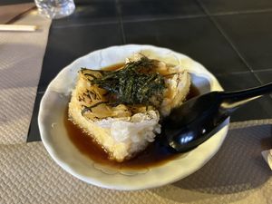 Agedashi tofu  at Mikasa in Barcelona