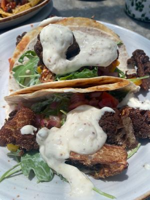 Cauliflower Tacos at Fat Kiwi Cafe in Otorohanga