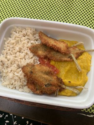 Peixinho da horta com arroz integral e creme de abóbora   at Tofu com Alecrim in Sao Paulo