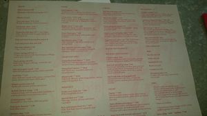 Menu at The Pepper Tree in South West London
