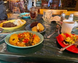 Good sized portions for the entrees.  No takeout boxes but they will compost your leftovers.   at The Zenith in Pittsburgh