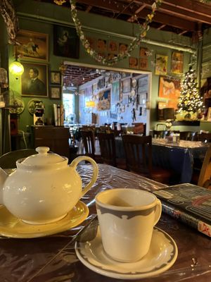 One angle from my seat, drinking tea  at The Zenith in Pittsburgh