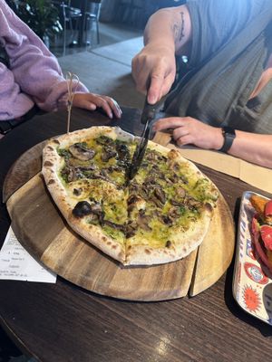 Vegan mushroom pizza   at BrewDog in Eveleigh