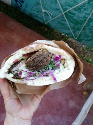 Falafel pita at Pita Sabij in San Pedro La Laguna