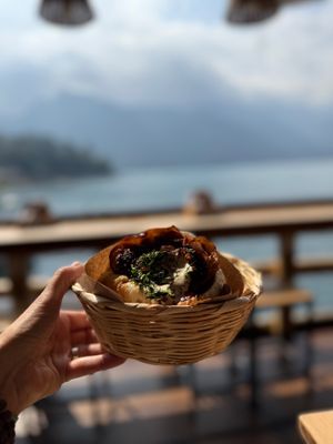 Amazing pita sabij (ask for vegan sabij!) at Pita Sabij in San Pedro La Laguna