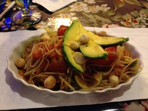 vegan papaya salad at Prabha's Indian Restaurant in Hilo
