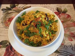 Vegetable Biryani Rice at Prabha's Indian Restaurant in Hilo
