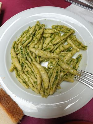 Pasta with Umbrian pesto €11.00 at Degli Orti in Assisi