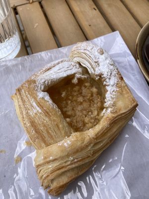 Apple crumble pastry   at Charles Artisan Bread in East London