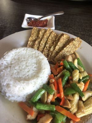 Tempeh vege dish   at I Love Vegetarian Food - De Ra Sa in Tuban