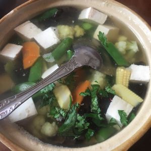 suoup  at I Love Vegetarian Food - De Ra Sa in Tuban
