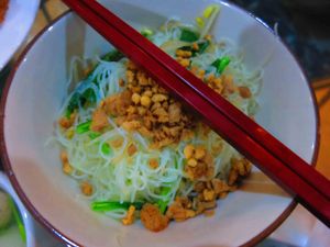 Noodles at I Love Vegetarian Food - De Ra Sa in Tuban
