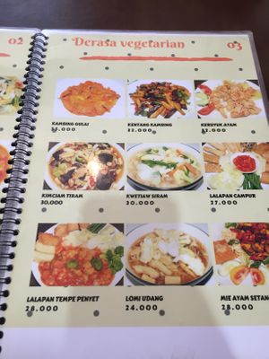 Menu  at I Love Vegetarian Food - De Ra Sa in Tuban