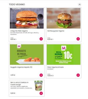 Vegan menu at Marruzella - Los Arcos in Sevilla