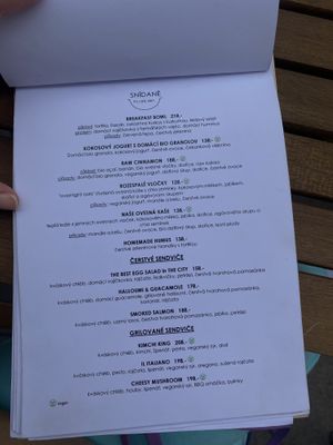Menu  at Acai Poke in Prague