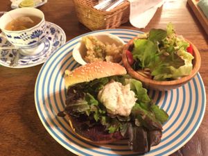 Vegan teriyaki burger, 200 baht at Bonita Cafe and Social Club in Bangkok