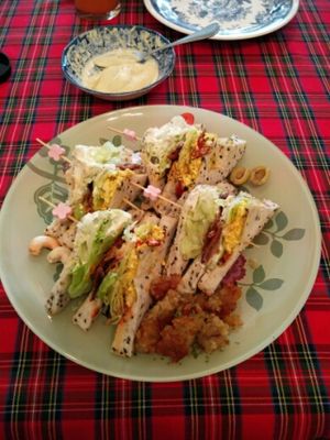 club sandwich at Bonita Cafe and Social Club in Bangkok