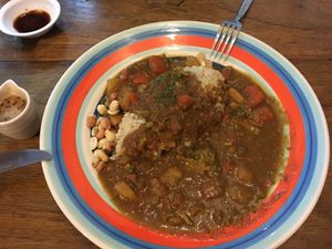 Japanese curry with brown ric e at Bonita Cafe and Social Club in Bangkok
