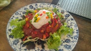 Raw spaghetti at Bonita Cafe and Social Club in Bangkok