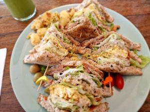 Club sandwich at Bonita Cafe and Social Club in Bangkok
