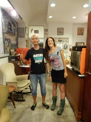 Me with the owner at Bonita Cafe and Social Club in Bangkok