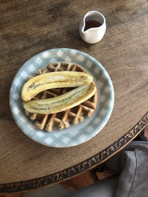 banana waffle  at Bonita Cafe and Social Club in Bangkok