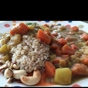Curry and Brown Rice, Japanese Style at Bonita Cafe and Social Club in Bangkok