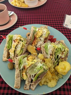 Club sandwich at Bonita Cafe and Social Club in Bangkok