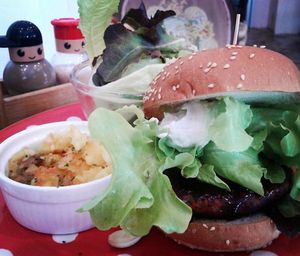 Teriyaki burger at Bonita Cafe and Social Club in Bangkok