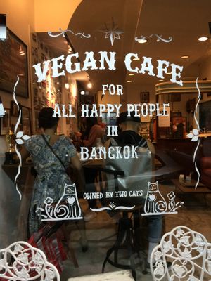 2 cheeky cats at Bonita Cafe and Social Club in Bangkok