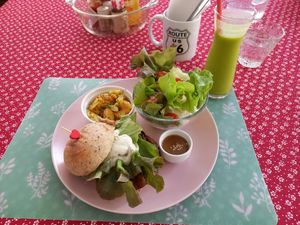 Teriyaki tofu burger at Bonita Cafe and Social Club in Bangkok