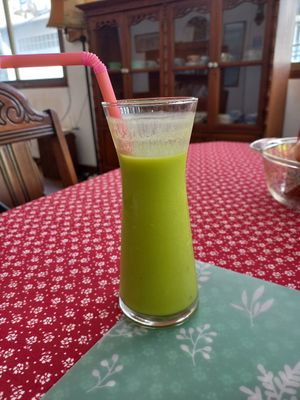 Fresh avocado, pineapple and lime juice-must try! at Bonita Cafe and Social Club in Bangkok