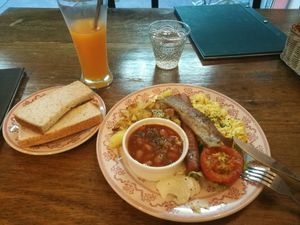 Delicious full English breakfast at Bonita Cafe and Social Club in Bangkok
