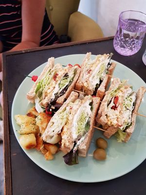 Club sandwich at Bonita Cafe and Social Club in Bangkok