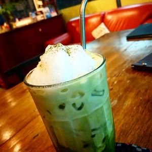Iced green tea at Bonita Cafe and Social Club in Bangkok