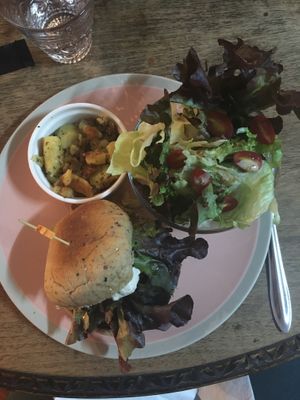 Teriyaki burger  at Bonita Cafe and Social Club in Bangkok