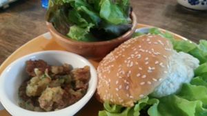 teriyaki burger at Bonita Cafe and Social Club in Bangkok