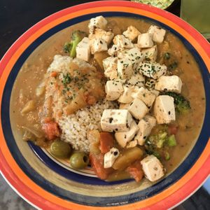 Vegan curry rice with Japanese Tofu - pls make sure you order it. I swear it was so goodddd at Bonita Cafe and Social Club in Bangkok