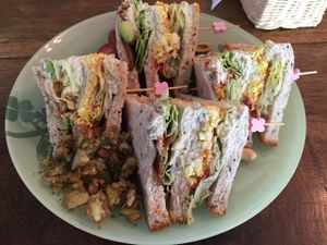 Bonita club sandwich, 290 baht at Bonita Cafe and Social Club in Bangkok