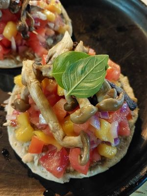 Bruschettas 🌱 at Vevê Bar Vegetariano in Itacare