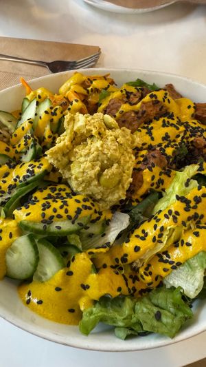 Coastal macro bowl with no pickled cabbage and extra cucumber.   at Kokomo  in Port Moody