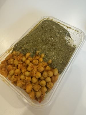 Chickpea curry and peanut butter super greens   at MaRobert's in Edinburgh